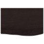 Encimera de baño madera tratada marrón oscuro 60x40x(2-6) cm