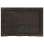 Encimera de baño madera tratada marrón oscuro 60x40x(2-6) cm
