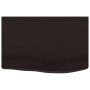 Encimera baño madera maciza tratada marrón oscuro 60x50x(2-4)cm