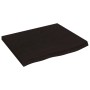 Encimera de baño madera tratada marrón oscuro 60x60x(2-4) cm