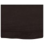 Encimera de baño madera tratada marrón oscuro 60x60x(2-4) cm