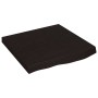 Encimera de baño madera tratada marrón oscuro 60x60x(2-6) cm
