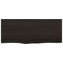 Encimera de baño madera tratada marrón oscuro 100x40x(2-4) cm