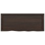 Encimera de baño madera tratada marrón oscuro 100x40x(2-4) cm