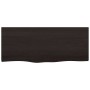 Encimera de baño madera tratada marrón oscuro 100x40x(2-6) cm