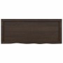 Encimera de baño madera tratada marrón oscuro 100x40x(2-6) cm