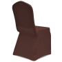 Funda de silla elástica 4 unidades marrón