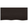 Encimera de baño madera tratada marrón oscuro 100x50x(2-4) cm