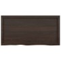 Encimera de baño madera tratada marrón oscuro 100x50x(2-4) cm