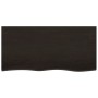 Encimera de baño madera tratada marrón oscuro 100x50x(2-6) cm