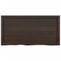 Encimera de baño madera tratada marrón oscuro 100x50x(2-6) cm
