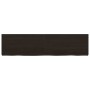 Encimera de baño madera tratada marrón oscuro 120x30x(2-6) cm