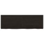 Encimera de baño madera tratada marrón oscuro 120x40x(2-4) cm