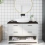 Encimera de baño madera tratada marrón oscuro 120x50x(2-4) cm