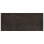 Encimera de baño madera tratada marrón oscuro 120x50x(2-4) cm