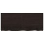 Encimera de baño madera tratada marrón oscuro 120x50x(2-4) cm