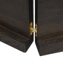 Encimera de baño madera tratada marrón oscuro 120x50x(2-4) cm