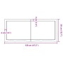 Encimera de baño madera tratada marrón oscuro 120x50x(2-4) cm