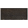 Encimera de baño madera tratada marrón oscuro 120x50x(2-6) cm