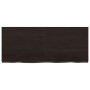 Encimera de baño madera tratada marrón oscuro 120x50x(2-6) cm