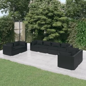 8-teiliges Gartenmöbel-Set und schwarze synthetische Rattankissen von vidaXL, Gartensets - Ref: Foro24-3102280, Preis: 965,46...
