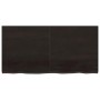 Encimera de baño madera tratada marrón oscuro 120x60x(2-4) cm