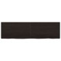 Encimera de baño madera tratada marrón oscuro 140x40x(2-4) cm