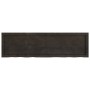 Encimera de baño madera tratada marrón oscuro 140x40x(2-4) cm