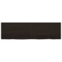 Encimera de baño madera tratada marrón oscuro 140x40x(2-6) cm