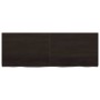 Encimera de baño madera tratada marrón oscuro 140x50x(2-4) cm