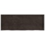 Encimera de baño madera tratada marrón oscuro 140x50x(2-6) cm