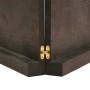 Encimera de baño madera tratada marrón oscuro 140x50x(2-6) cm