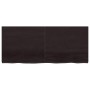 Encimera de baño madera tratada marrón oscuro 140x60x(2-4) cm