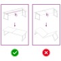 Encimera de baño madera tratada marrón oscuro 140x60x(2-4) cm