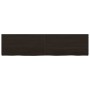 Encimera de baño madera tratada marrón oscuro 160x40x(2-4) cm