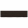 Encimera de baño madera tratada marrón oscuro 160x40x(2-6) cm