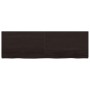Encimera de baño madera tratada marrón oscuro 160x50x(2-4) cm