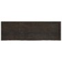 Encimera de baño madera tratada marrón oscuro 160x50x(2-6) cm