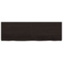 Encimera de baño madera tratada marrón oscuro 160x50x(2-6) cm