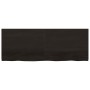 Encimera de baño madera tratada marrón oscuro 160x60x(2-4) cm