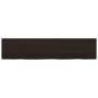 Encimera de baño madera tratada marrón oscuro 180x40x(2-6) cm