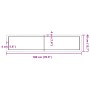 Encimera de baño madera tratada marrón oscuro 180x40x(2-6) cm