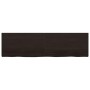Encimera de baño madera tratada marrón oscuro 180x50x(2-4) cm