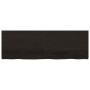 Encimera de baño madera tratada marrón oscuro 180x60x(2-4) cm