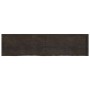 Encimera de baño madera tratada marrón oscuro 200x50x(2-4) cm
