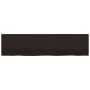 Encimera de baño madera tratada marrón oscuro 200x50x(2-4) cm