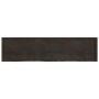 Encimera de baño madera tratada marrón oscuro 200x50x(2-6) cm