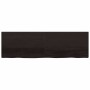 Encimera de baño madera tratada marrón oscuro 200x60x(2-4) cm