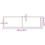 Encimera de baño madera tratada marrón oscuro 200x60x(2-4) cm