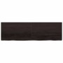 Encimera de baño madera tratada marrón oscuro 200x60x(2-6) cm